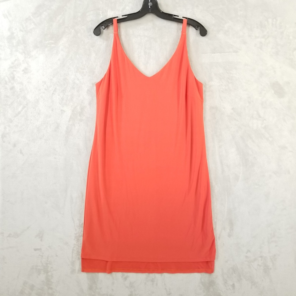 Frank Lyman Slip‎ Dress Women 12 Coral Sleeveless V Neck Casual Lined Minimal
